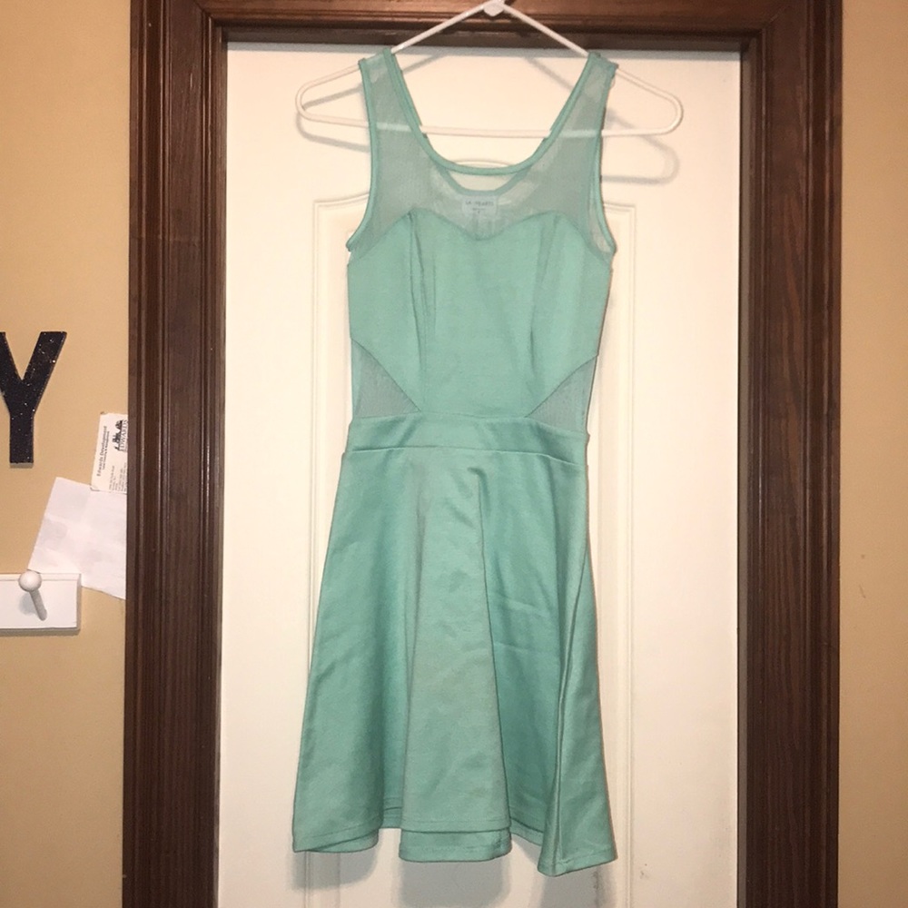 Teal skater dress